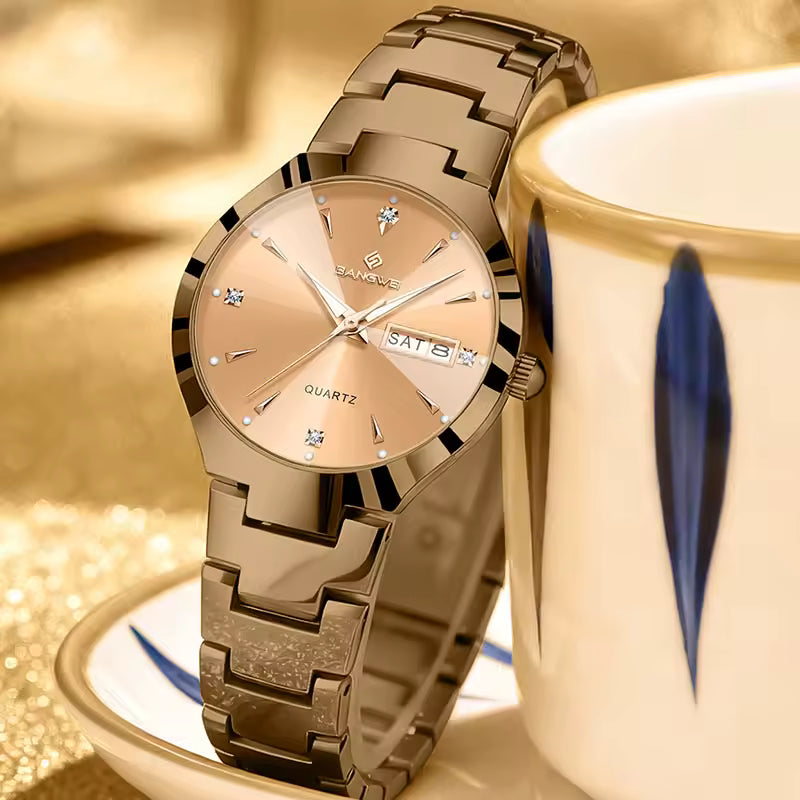 BANGWEI Fashion Elegant Watches For Women Top Brand Luxury Waterproof Ladies Quartz Watch Simple Creative Diamond Watch Women