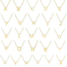 Cazador Minimalist Initial A-Z Letter Necklace for Women Alphabet Stainless Steel Choker Chains Jewelry Birthday Gift Wholesale