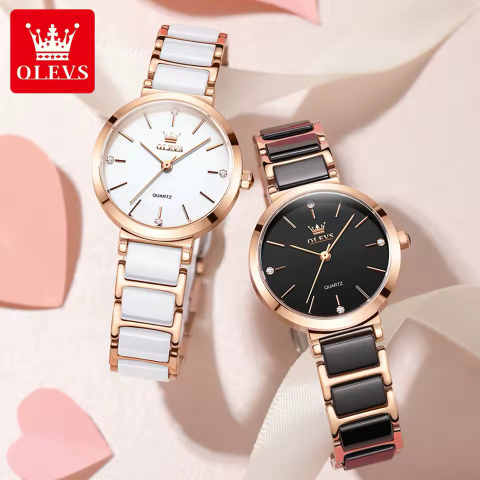OLEVS Women's Wristwatch Luxury Brand Watch for Women Elegant Bracelet Waterproof Fashion Quartz Ladies Watches Reloj Para Mujer